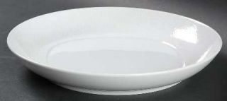 Nikko Yuki 8 Soup/Pasta Bowl, Fine China Dinnerware   All White,Geometric Borde