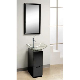 Dreamline DLVG615BK Bathroom Vanity, WallMounted Bath Cabinet Vanity Black