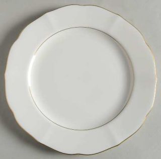 Mikasa Majestic Gold Salad Plate, Fine China Dinnerware   Bone China, Off White,
