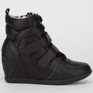 K Topper Girls Sneaker Wedges Black In Sizes 2, 11, 4, 12, 13,
