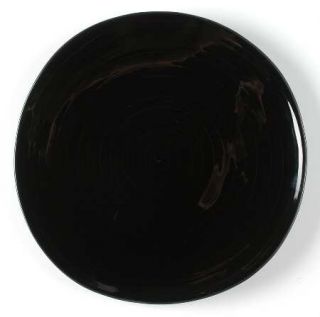 Sasaki China Spa Black Dinner Plate, Fine China Dinnerware   Black,Irregular,Emb