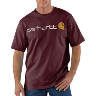 Carhartt Short Sleeve Logo T Shirt   Port, Medium, Model# K195