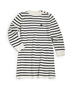 Burberry Girls Striped Sweater Dress   Navy & White Stripe