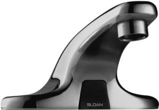 Sloan EBF650BDM Bathroom Faucet, Optima Plus 4 Centerset Battery Powered, Automatic w/ Mechanical Mixing Valve Chrome