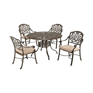 Floral Blossom Taupe 5 pc. Outdoor Dining Set