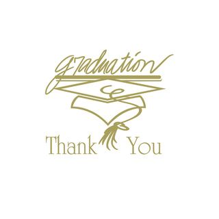 Gold Graduation Thank You Note Cards (Gold/ whiteMaterials PaperQuantity 20 note cards, 20 envelopesDimensions 4.875 inches x 3.375 inchesAcid and lignin freeFactory sealed packages cannot be returned if opened.  )