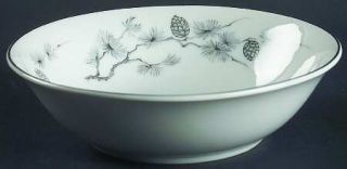 Meito Silver Pine (F & B Japan) #738 Coupe Cereal Bowl, Fine China Dinnerware  