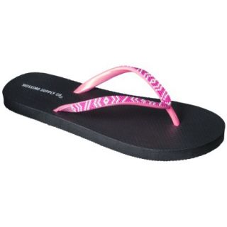 Womens Mossimo Oleta Flip Flop   Black/Pink S