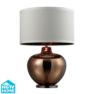 Hgtv Home 1 light Oversized Blown Glass Bronze Table Lamp