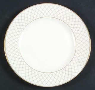 Waterford China Crosshaven Salad/Dessert Plate, Fine China Dinnerware   Gold And