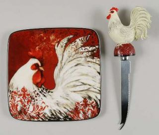 Avignon Morning Cheese Plate & Knife Set, Fine China Dinnerware   Susan Winget,R