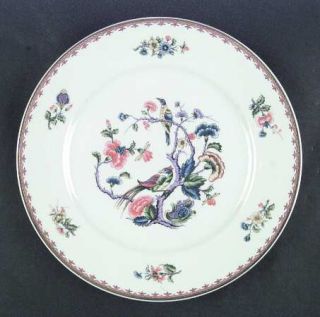 Bernardaud Rouen Dinner Plate, Fine China Dinnerware   Multicolor Birds&Flowers,