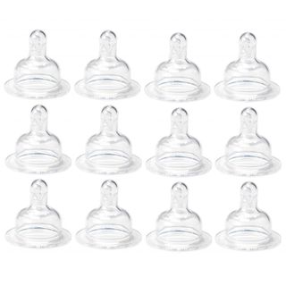 Dr. Browns Level 4 Wide neck Nipples (pack Of 12) (ClearDimensions 2.1 inches long x 2.1 inches wide x 3 inches highAmount held Level 4Pieces in set 12 nipplesCare and cleaning instructions Wash in soapy warm water, rinse well, top rack dishwasher saf