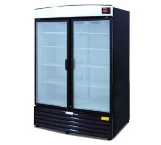 Metalfrio 2 Section Upright Cooler w/ 2 Glass Doors & 8 Shelves, 42.5 cu ft