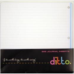 Ditto Journaling Refill Pages 8x8 12/sheets (8x8 inches. Imported. )
