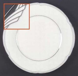 Noritake Sterling Cove Dinner Plate, Fine China Dinnerware   Fine China, Gray/Wh