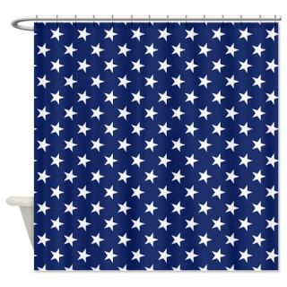  White Stars Shower Curtain  Use code FREECART at Checkout
