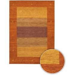 Hand knotted Contemporary Mandara Wool Rug (5 X 8 (MultiPattern StripeMeasures 0.75 inch thickTip We recommend the use of a non skid pad to keep the rug in place on smooth surfaces.All rug sizes are approximate. Due to the difference of monitor colors, 