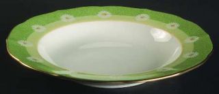 Mikasa Marseille Large Rim Soup Bowl, Fine China Dinnerware   Bone China,Green B