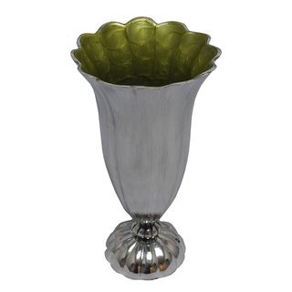 Kindwer Aluminum Scalloped 11 inch Vase