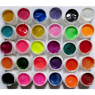 30 Color Pearlescent Shimmer Glitter Colors Nail Art UV Builder Gel for Manicure Nails Tips