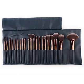 21Pcs Makeup Brush Set Ultra soft Synthetic Hair with Gorgeous Dark Blue Hasp Bag
