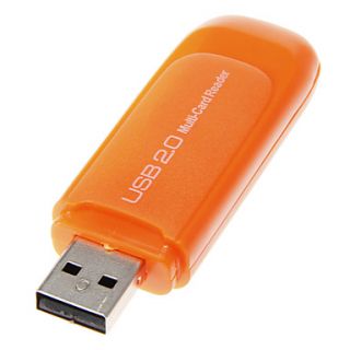 4 in 1 USB 2.0 Multi Card Reader (Orange)