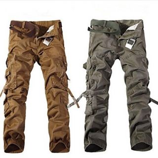 Mens Fashion Multiple Pockets Plus Size Cargo Pants