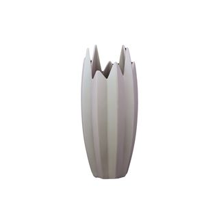 Brown Jagged edge Ceramic Vase (13.98 inches high x 5.52 inches in diameterFor decorative purposes onlyDoes not hold water CeramicSize 13.98 inches high x 5.52 inches in diameterFor decorative purposes onlyDoes not hold water)