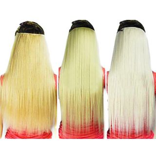 25 Inch Clip in Synthetic Straight Hair Extensions with 5 Clips(Assorted 3 Colors)