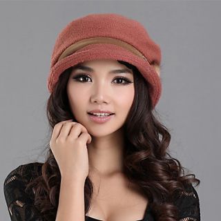 Xiaerbeiluo Wool Pearl Pendant Bucket Hat(Wine)