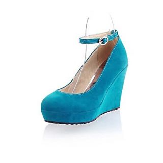 Suede Womens Wedge Heel Pumps Platform Heels Shoes(More Colors)