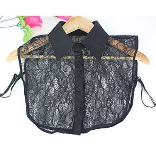 Womens Lace Hollow Out Shirt Collar