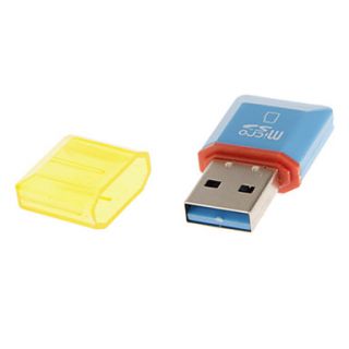Mini USB Memory Card Reader (Yellow/Pink/Green/Blue/Black)