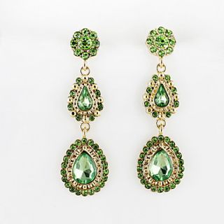 Kayshine Green Crystal Diamond Earrings