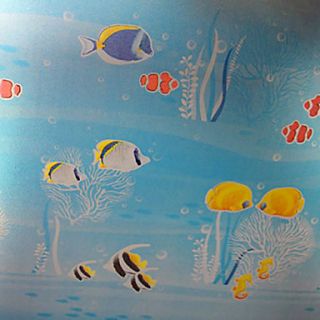 Colorful Sea World Swimming Fish Window Film