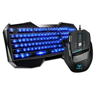 Wired USB Optical Key Board Mouse Suit with Mousepad