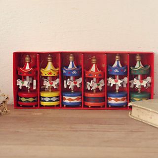 Wooden Merry go round Keepsake   Set of 6 Pieces