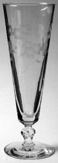 Libbey   Rock Sharpe Embassy Pilsner Glass   Stem #3001,Gray Cut C1082,Floral
