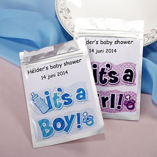 Personalized Tea Bag for Baby Shower   Set of 12 (More Colors)