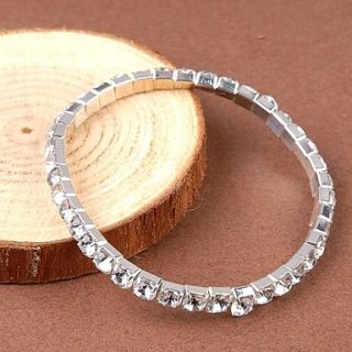 Womens Crystal Rhinestone Elastic Bangle Bracelet