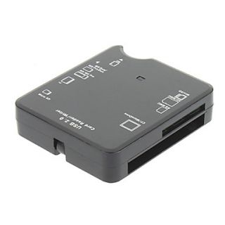 All in one USB 2.0 Memory Card Reader and Writer (Black,White)