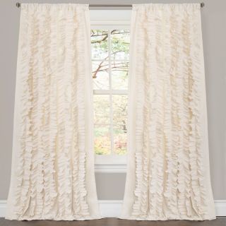 Lush Decor Bell Curtain Panel Pair with Optional Valance White   TRIA111 4