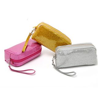 1PCS Glitter Powder Quadrate Portable Waterproof High strength Make up/Cosmetics Bag Cosmetics Storage(Random Color)