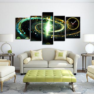 Modern Style Abstract Light Clock in Canvas 5pcs