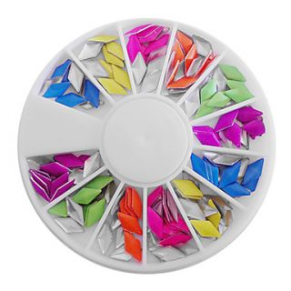 Mixed Candy Color Fluorescent Diamond shaped Nail Art Decorations