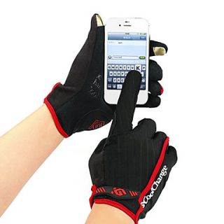 CoolChange Cycling Iphone Screen Touch Red Full Finger Gloves