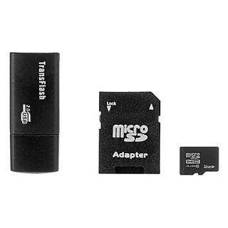 32G Hi Speed Class 6 Ultra microSD TF Card with microSD Adapter and USB Card Reader