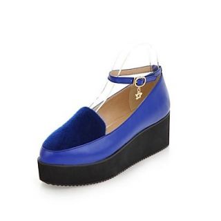 Faux Leather/Suede Womens Wedge Heel Platform Pumps Heels Shoes(More Colors)