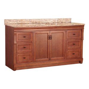 Foremost NACASESC6122D1 Naples 61 Vanity with Centerset Basin & Granite Top